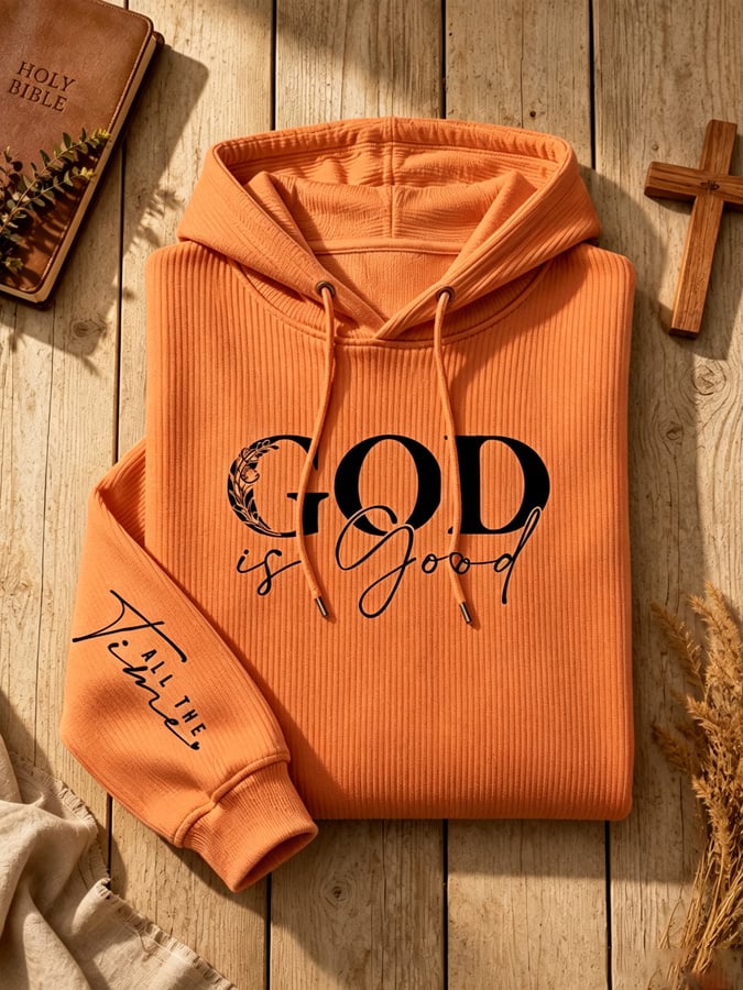 Women's Faith Print Knit Hoodie