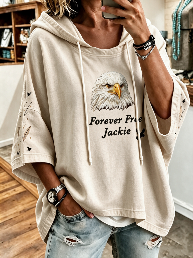 Women'S Jackie The Eagle Printed Hoodie