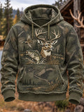 🦌 Deer Duck & Bass Fishing Tri-Trophy Hoodie