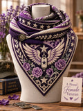 Women's Veteran Floral Triangle Scarf