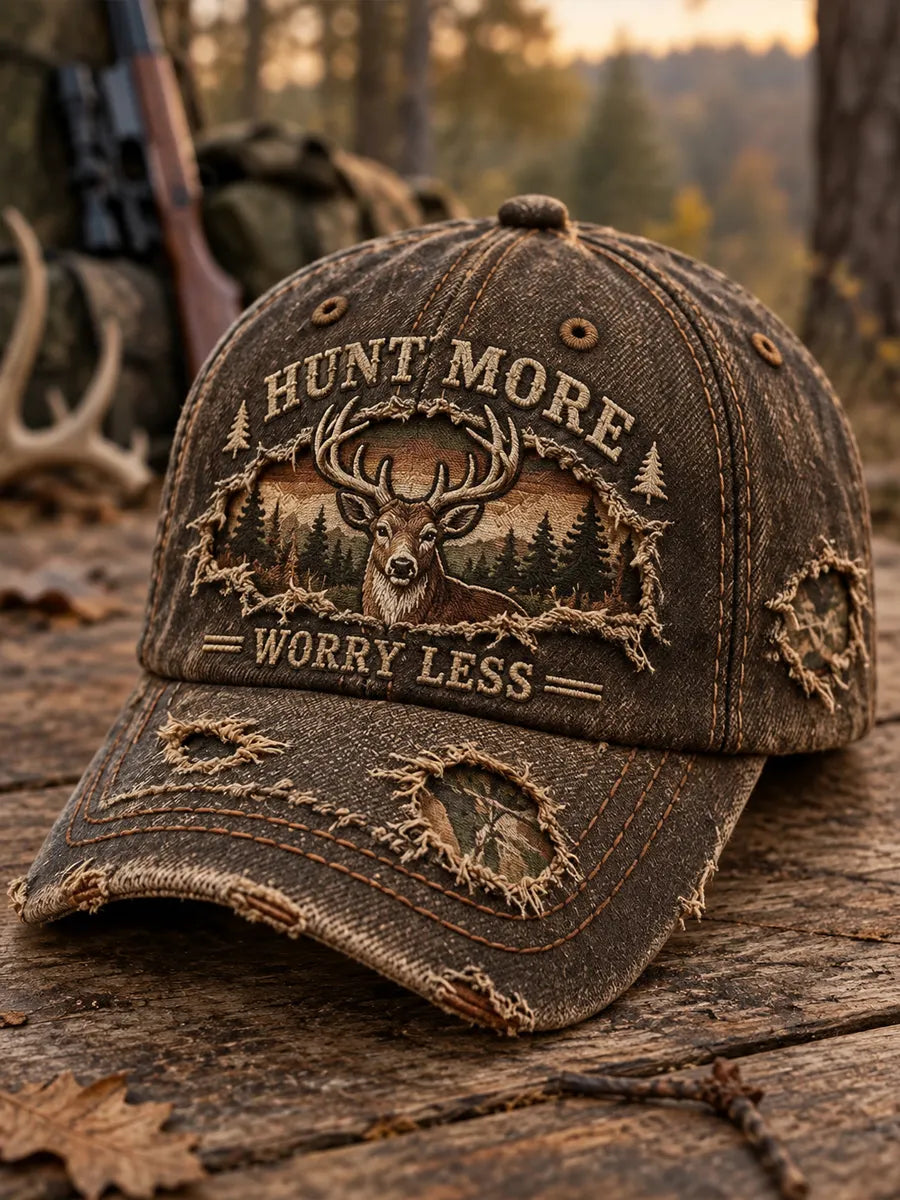 Vintage Hunting Culture Print Baseball Cap