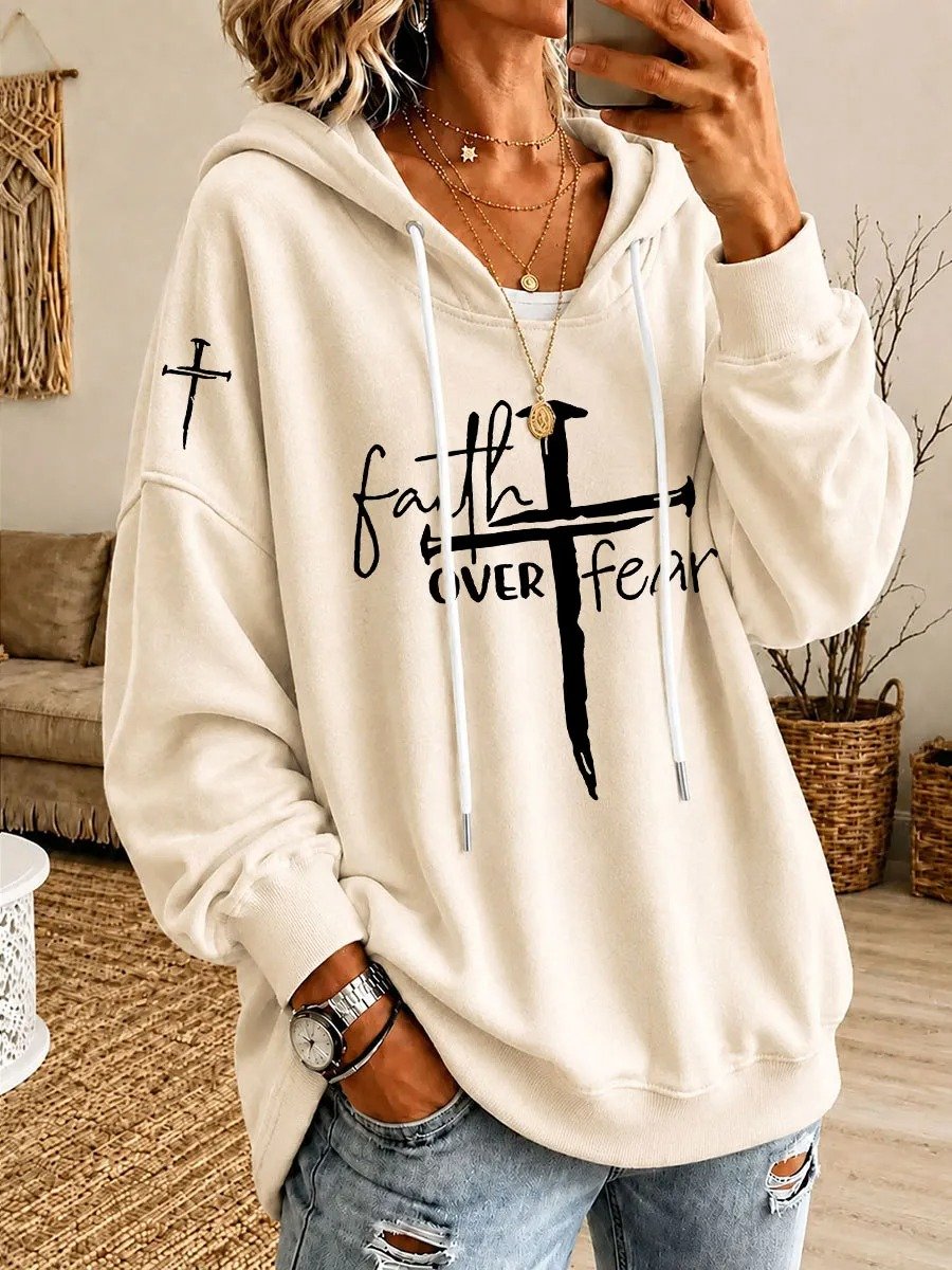 Women'S Faith-Print Hoodie