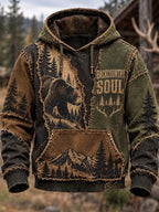 🌲 Backcountry Soul Grizzly Bear Forest Hoodie