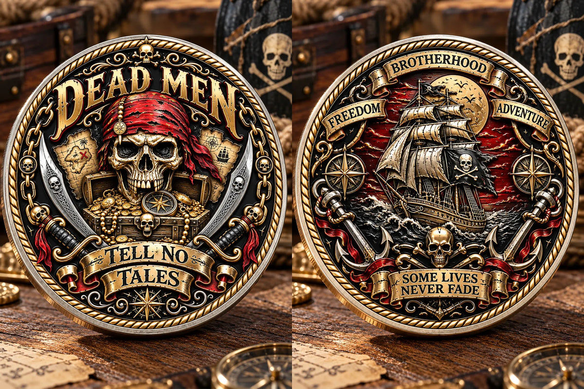 Dead Men Tell No Tales Pirate Commemorative Medallion