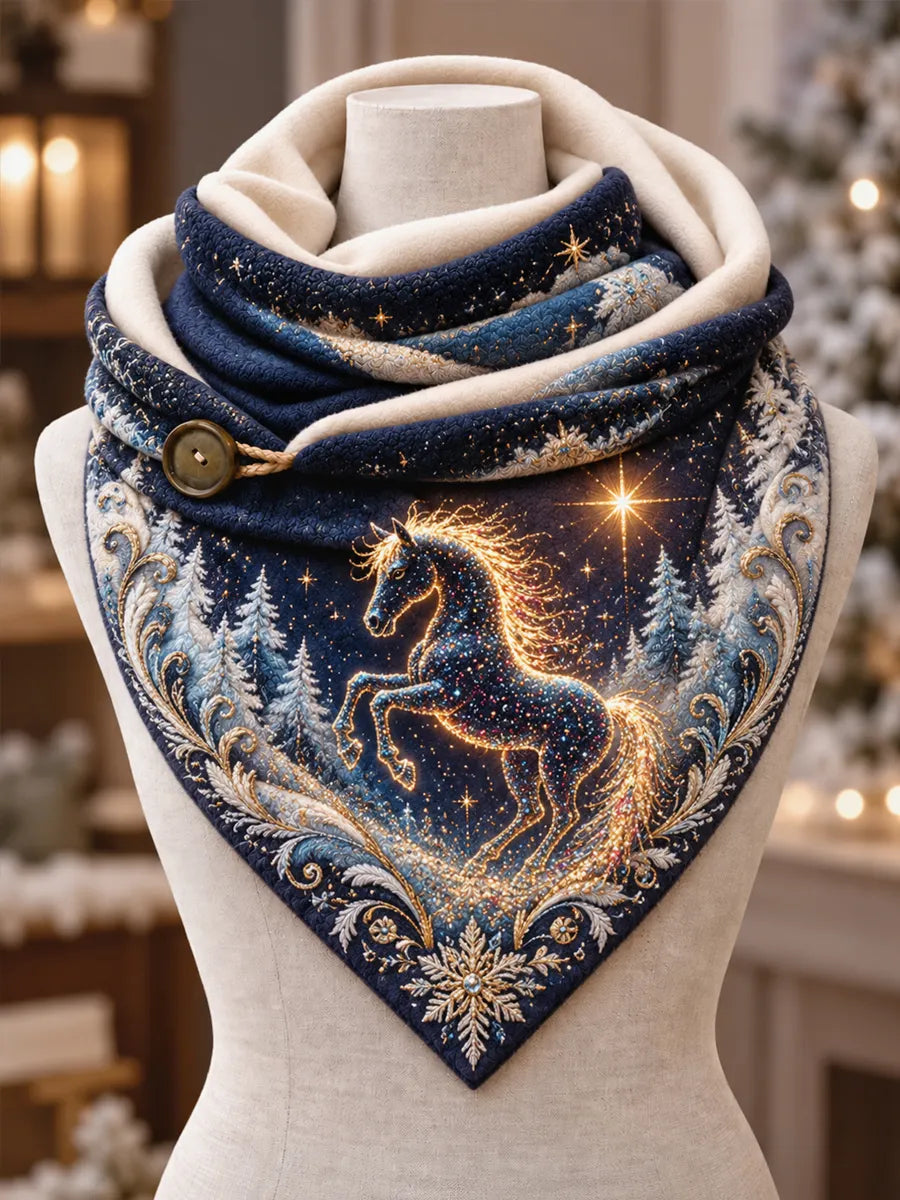 Women's Horse Art Casual Triangle Scarf