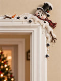 Melted Scaredy-Cat Snowman Door Corner Topper ☃️