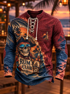 Rum Club Pirate Lace-Up Long Sleeve Shirt