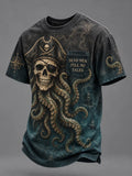 🏴‍☠️ 🌊"Abyssal Captain" Kraken & Map Vintage Tee☠️