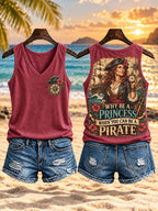Hibiscus Navigator Pirate V-Neck Tank Top
