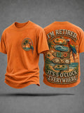 Men's I'm Retired It's 5 O'clock Everywhere Parrot Print Casual Tee