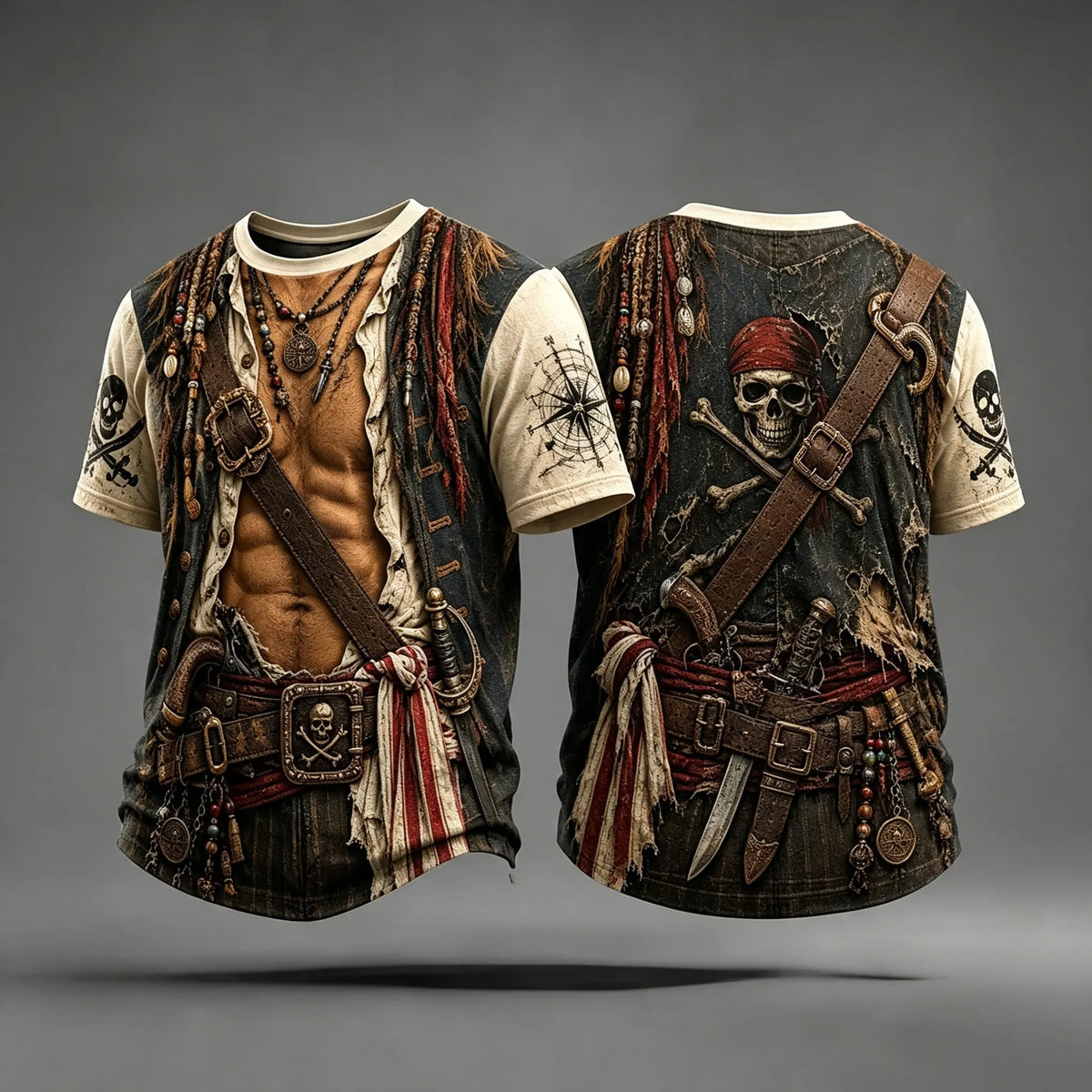 Men's Pirate Print T-Shirts