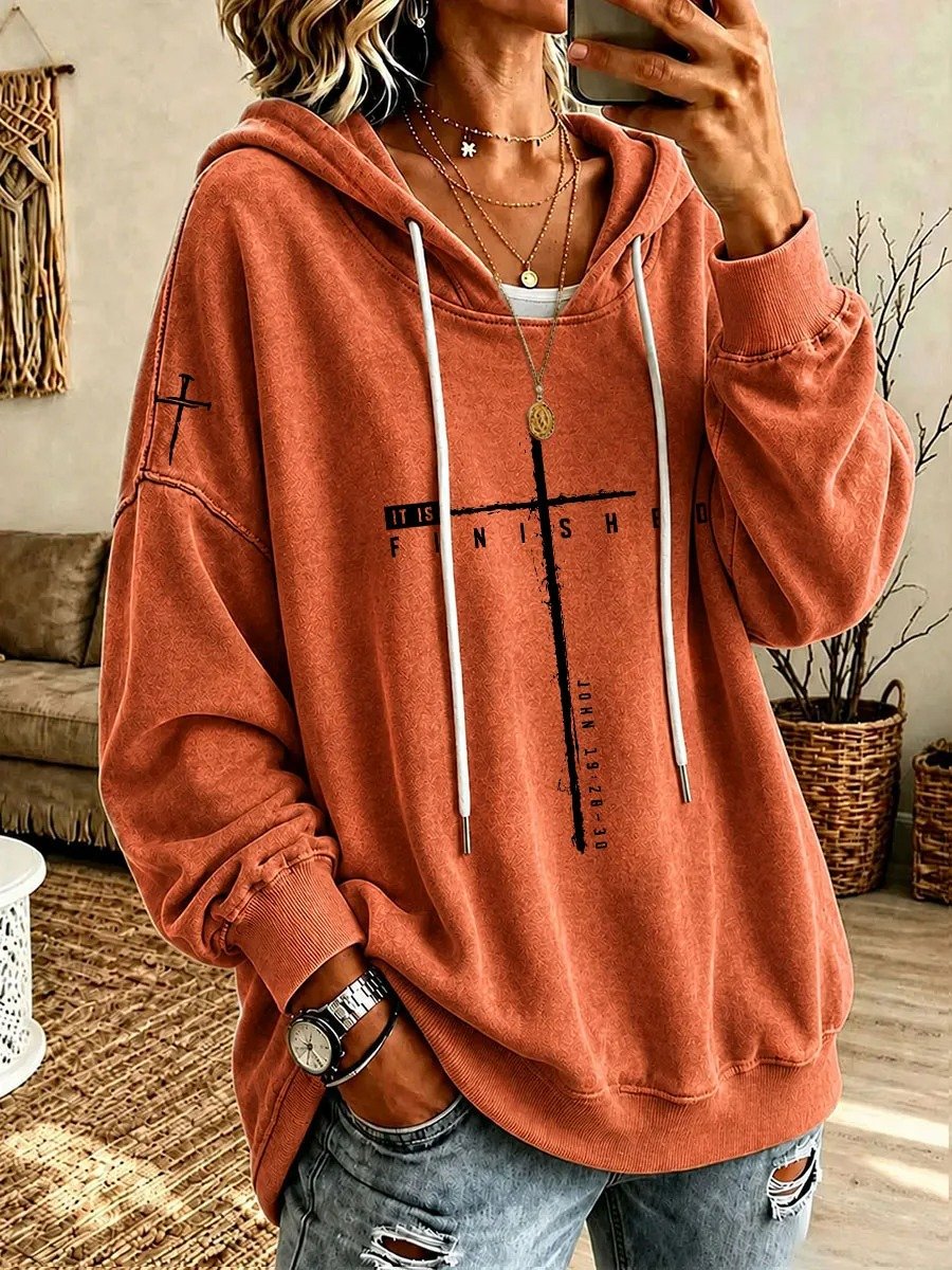 Women'S Faith-Print Hoodie