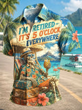 Beach-Chilling Skeleton Retirement Hawaiian Shirt