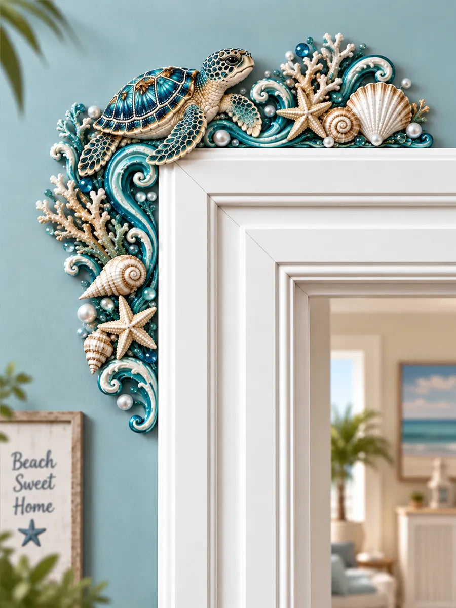 Turtle Ocean Art Door Corner Decor