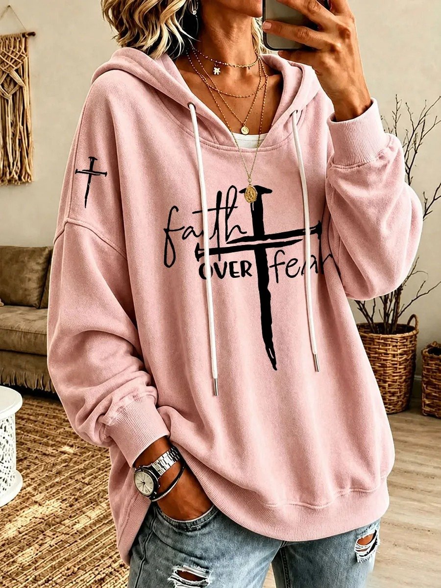 Women'S Faith-Print Hoodie