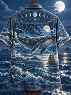 Where Stars Meet the Sea Whale Short-Sleeve Shirt