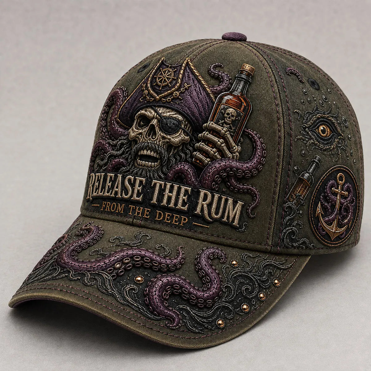 Release the Rum From the Deep Pirate Baseball Cap