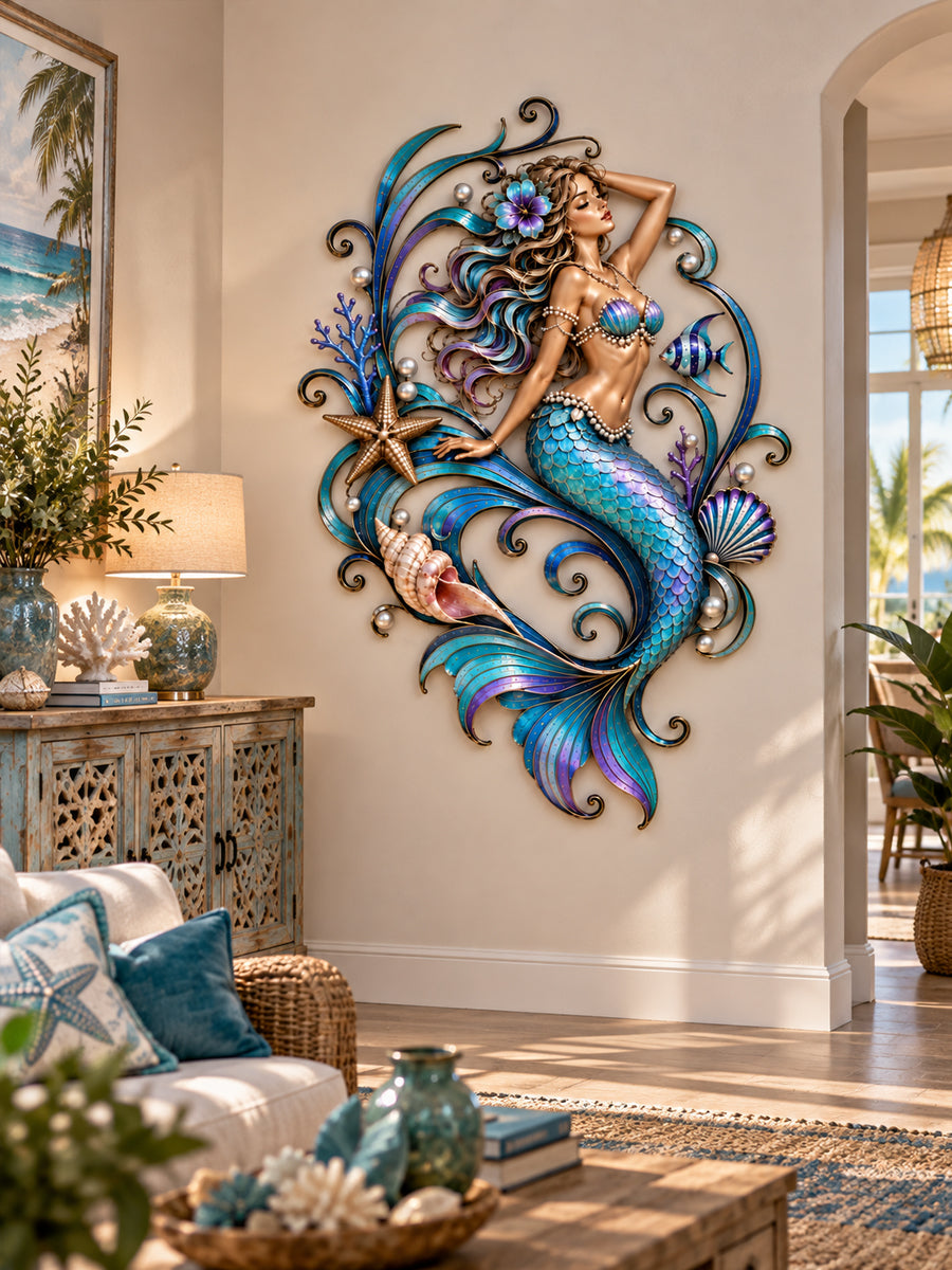 Enchanted Mermaid Coastal Wall Decor
