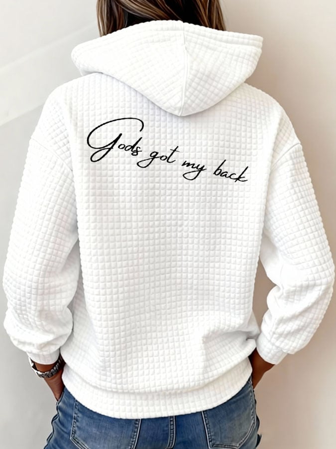 Women's God's Got My Back Print Hoodie