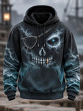 Ghost Pirate Skull Print Hoodie