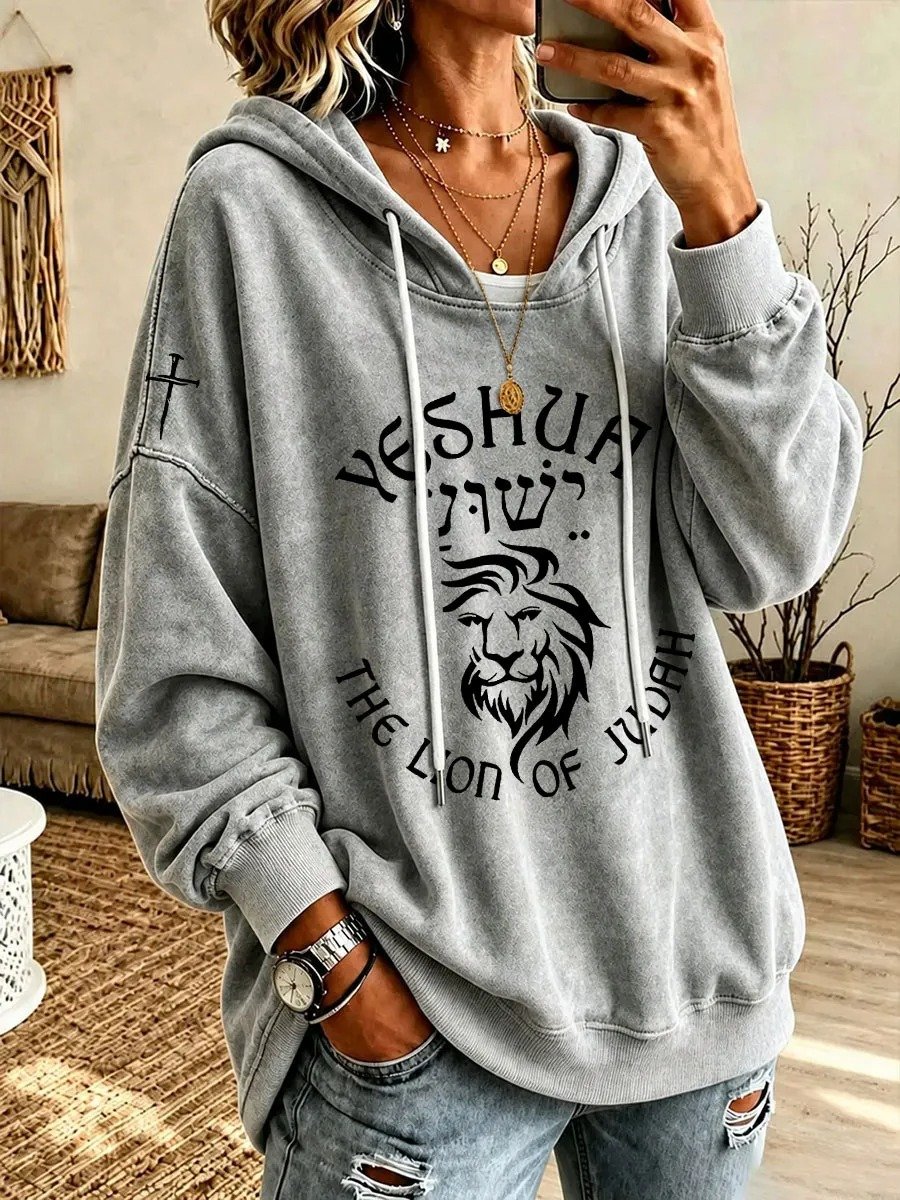 Women'S Faith-Print Hoodie
