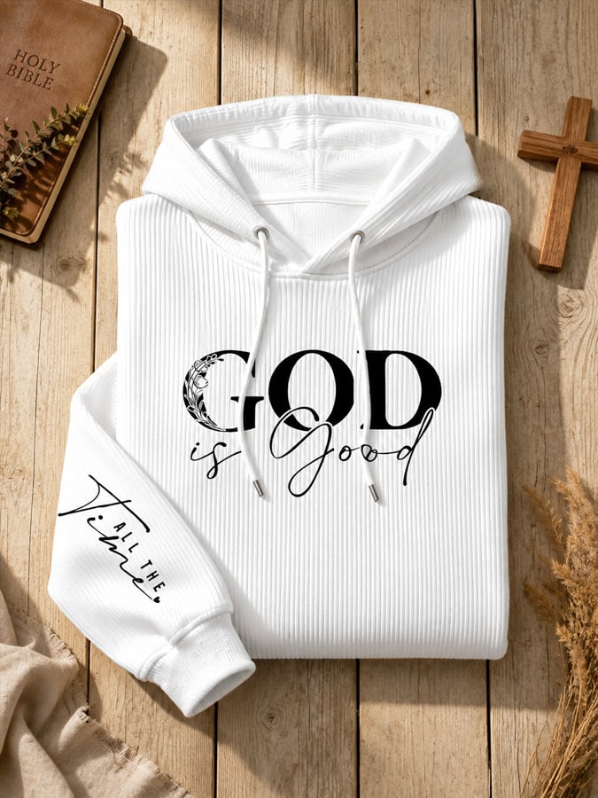 Women's Faith Print Knit Hoodie