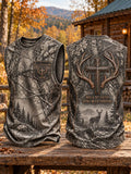 Walk by Faith Deer Hunting Camo Sleeveless Shirt