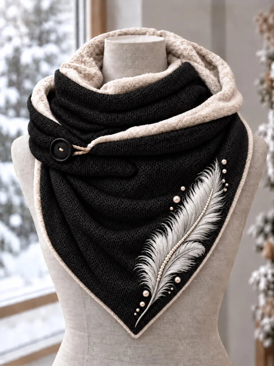 Women's Feather Casual Triangle Scarf