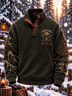 🦌 Men's "Hunting: Way of Life" Quilted Wilderness Patch Pullover 🌲