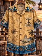 Men’s Vintage Old Salt Pirate Short Sleeve Shirt