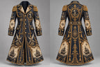 Men’s Fun Pirate-Themed Art Graphic Coat