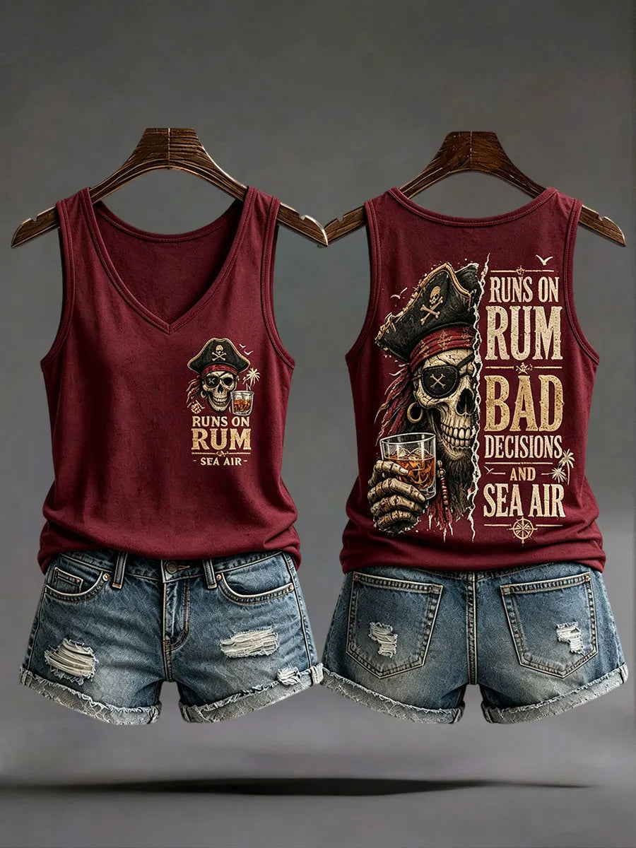 Women's 'Runs On Rum, Bad Decisions, And Sea Air' Vests