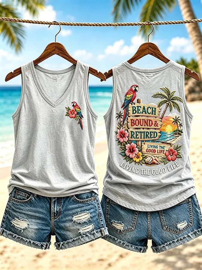 Women's I'm Retired Not My Problem Anymore Printed Tank Top