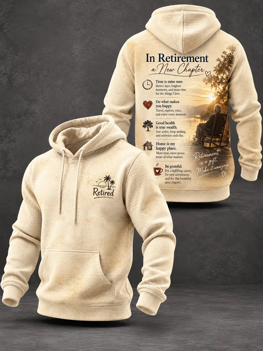 Unisex "Retired / Senior Life" Graphic Hoodie