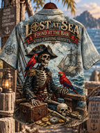 Men's "LOST AT SEA FOUND AT THE BAR STILL CHASING SUNSETS" Print Shirt