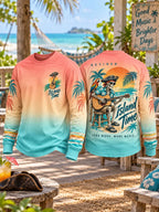 Men’s Retired Pirate Island Music Long Sleeve Crewneck T-Shirt