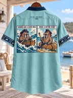 Old Salt, New Trouble Walrus Men’s Coastal Lace-Up Shirt