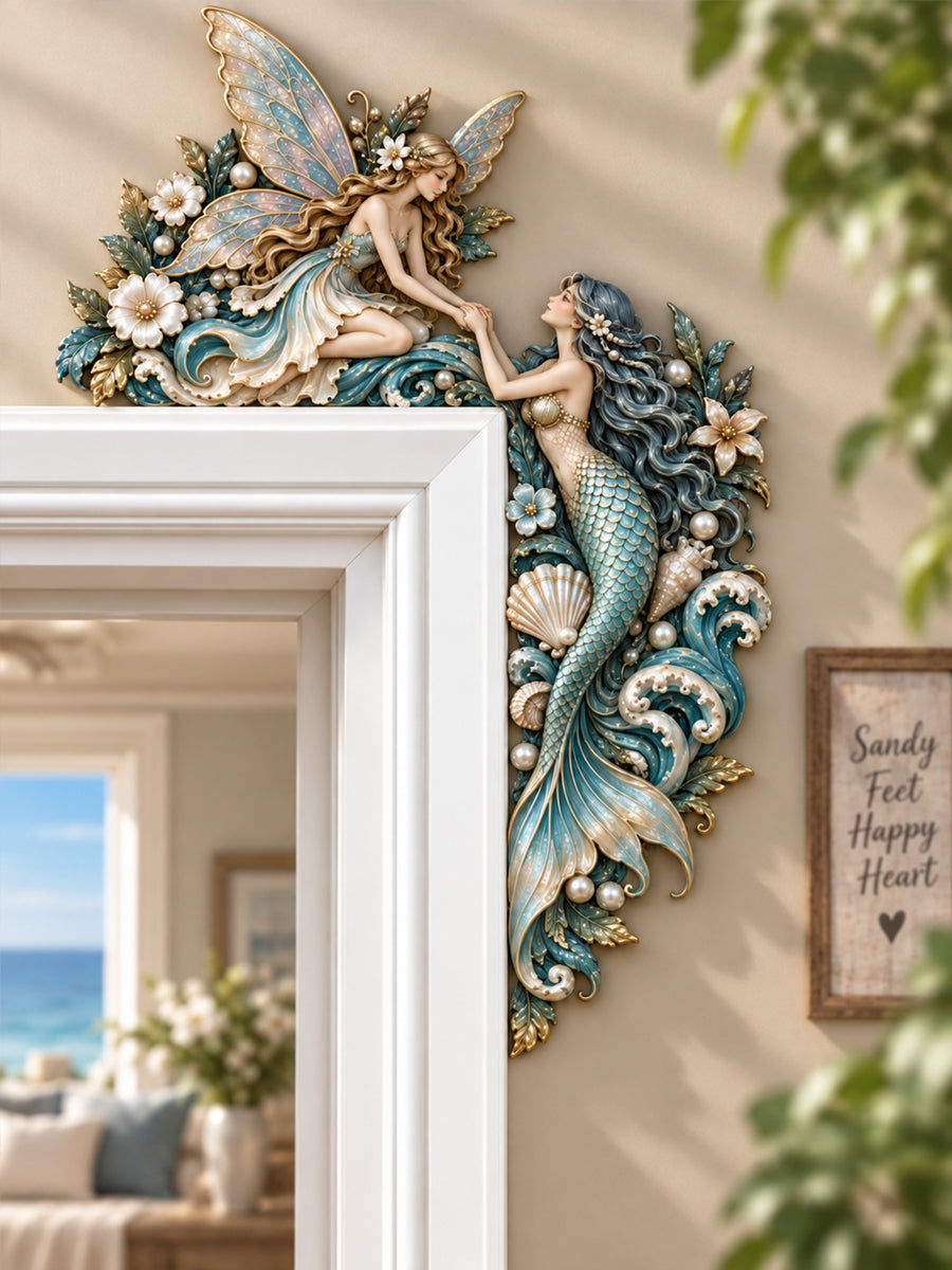Mermaid Fairy Art Door Corner Decor