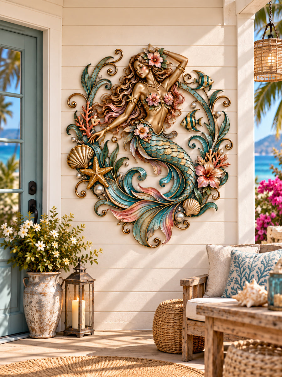 Enchanted Mermaid Coastal Wall Decor