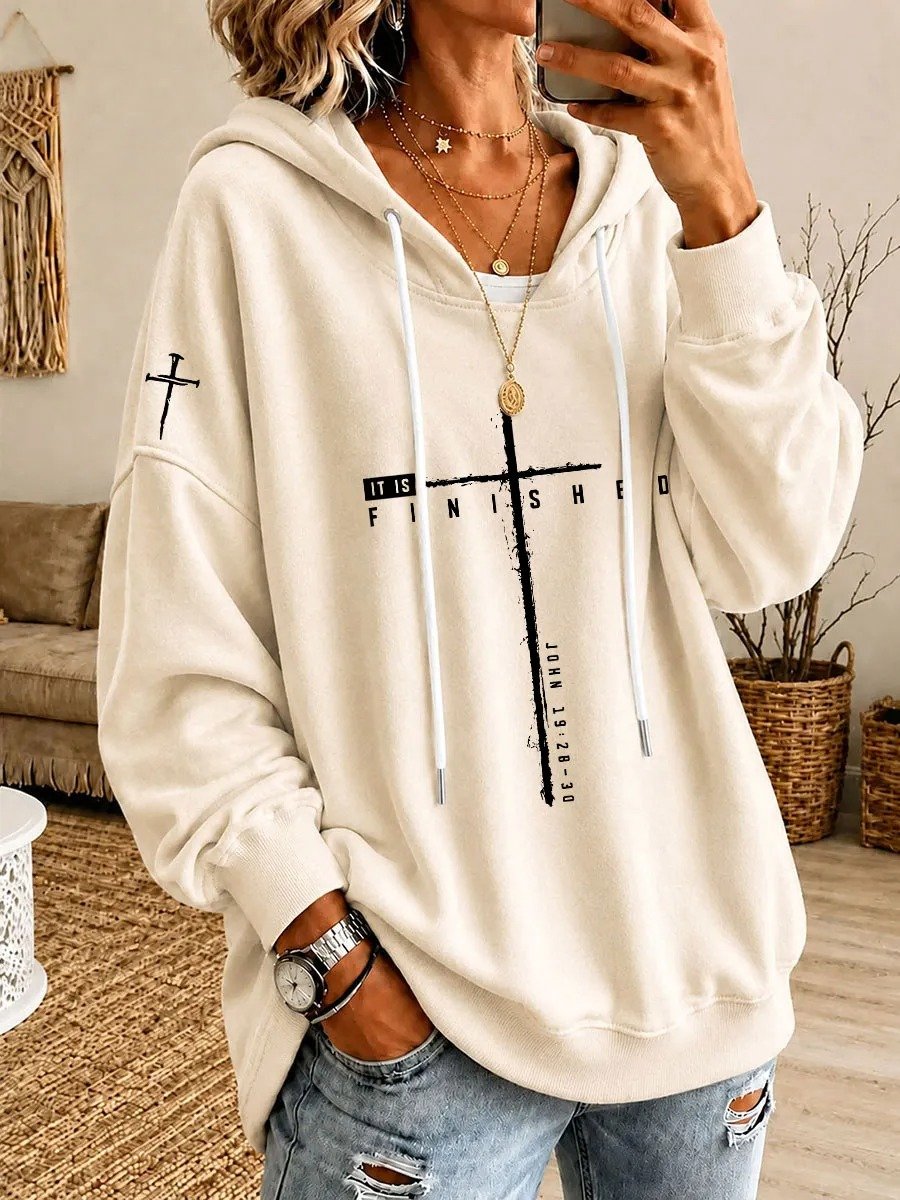 Women'S Faith-Print Hoodie