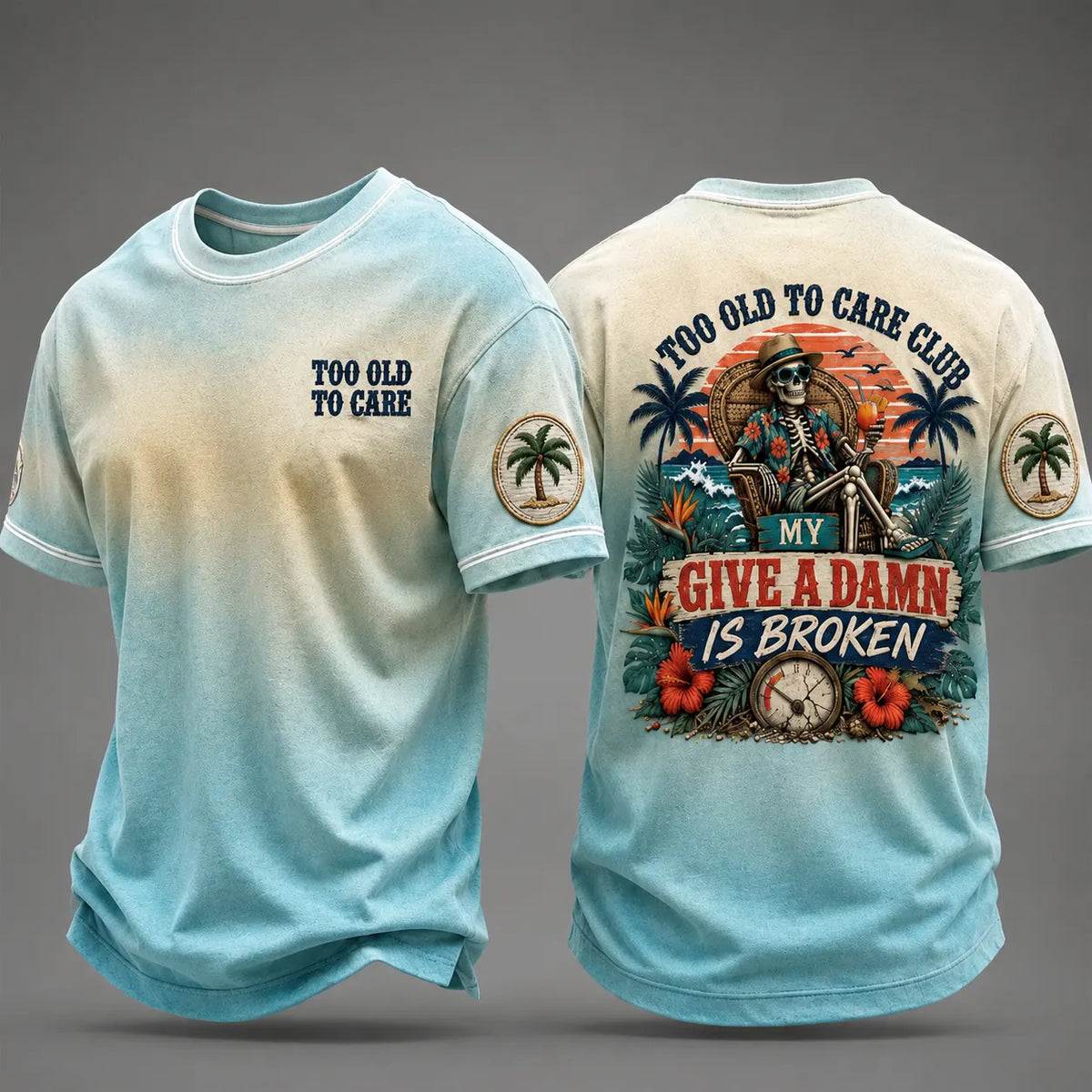 Men's 'Too Old To Care Club'  T-Shirts