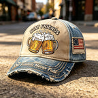 Retro Old Friendship Art Printed Casual Baseball Cap