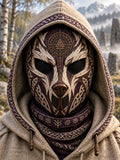 Retro Viking Print Face Mask