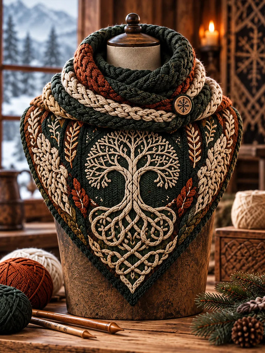 Women's Viking Theme Triangle Scarf – Versatile Everyday & Holiday Accessory
