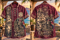 Vintage Pirate Ship Lace-Up Short Sleeve Shirt