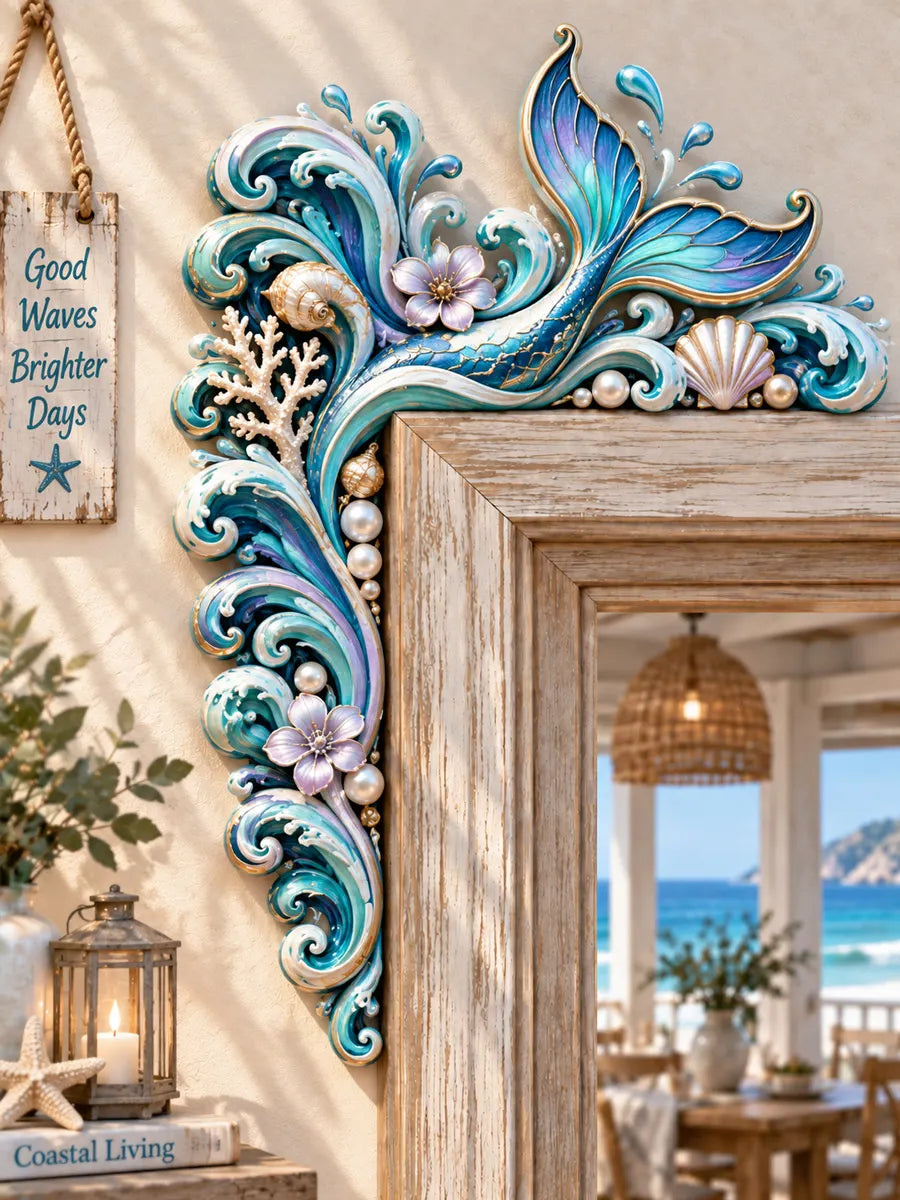 Mermaid & Ocean Wooden Door Frame Decor