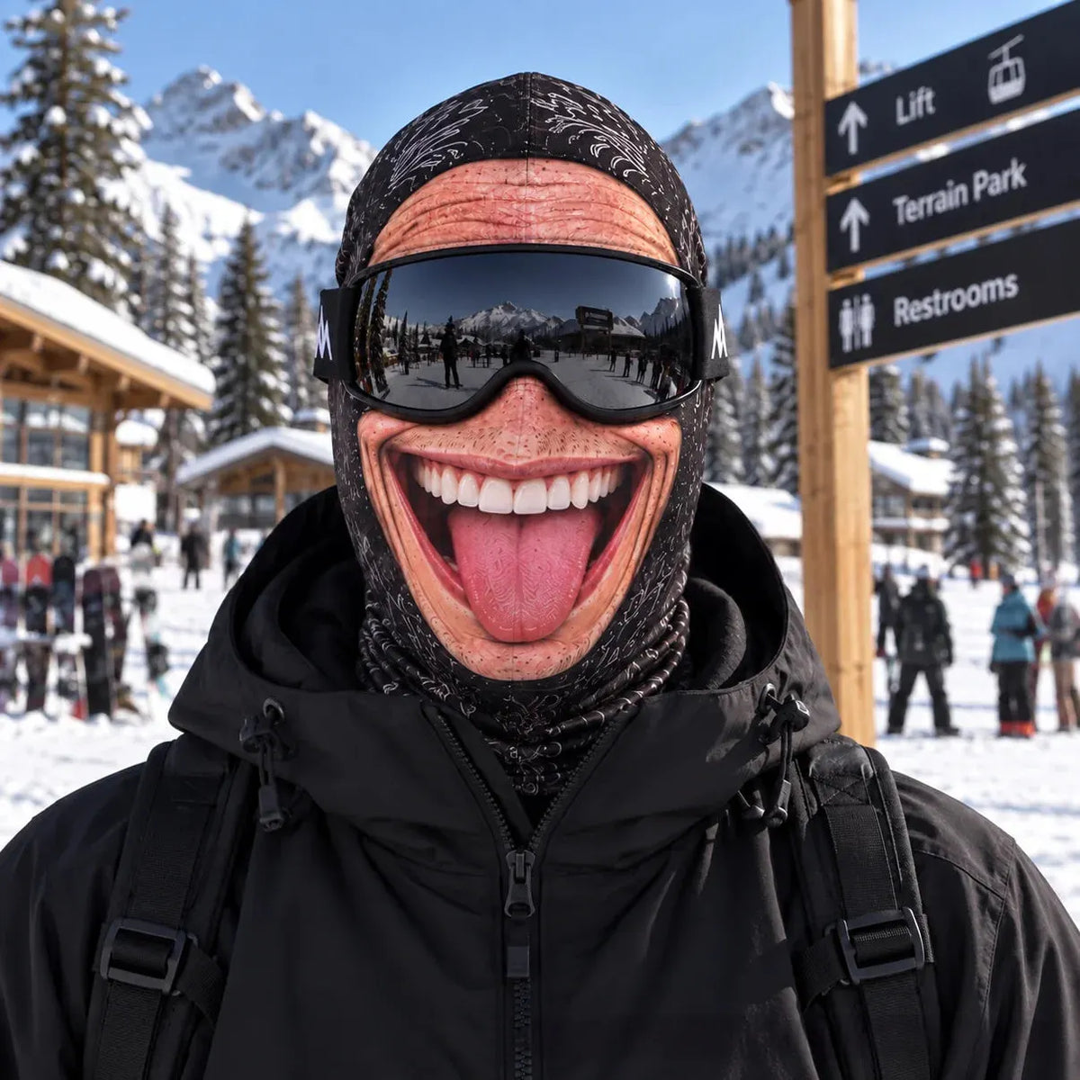 Funny Realistic Ski Face Mask