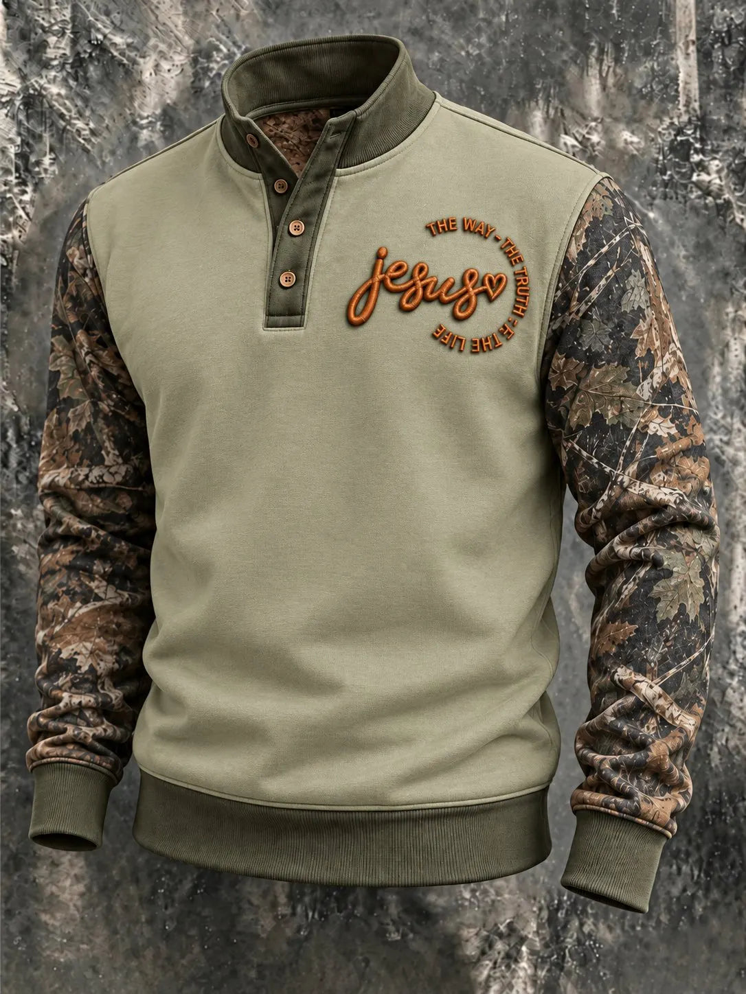 Men's Faith-Themed Printed Top
