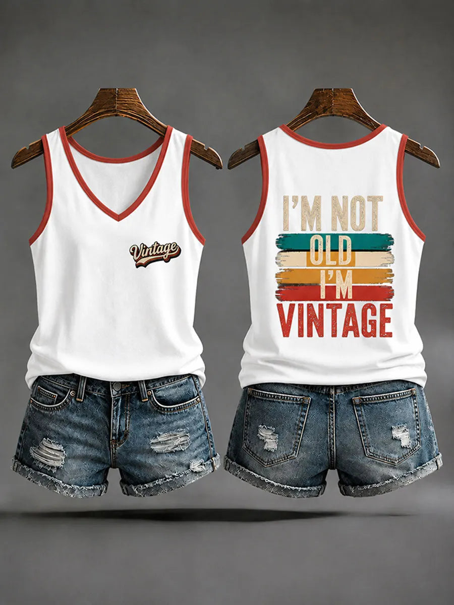 Women's 'I'm Not Old,I'm Vintage' Casual Vests