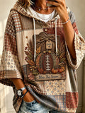 Women's Autumn "Faith" Rugby-Style Color-Block Print Comfortable Hoodie